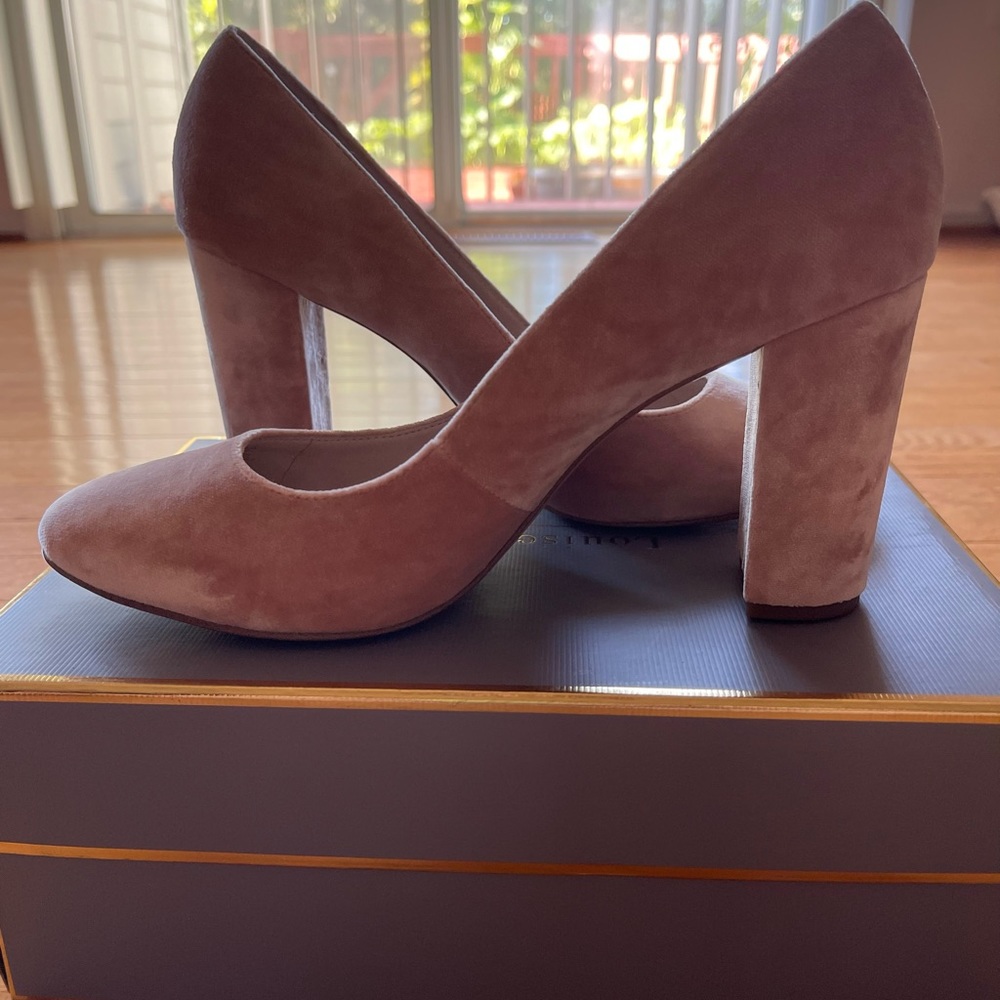 Louise et Cie Velvet Heels - Light Pink